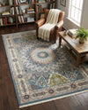 Persian Elegance Collection Area Rug -  Hamedan (Blue) Rectangle Blue  lifestyle 20