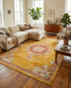 Brighton Terrace Collection Area Rug - Hove (Gold) Rectangle Gold  lifestyle 18