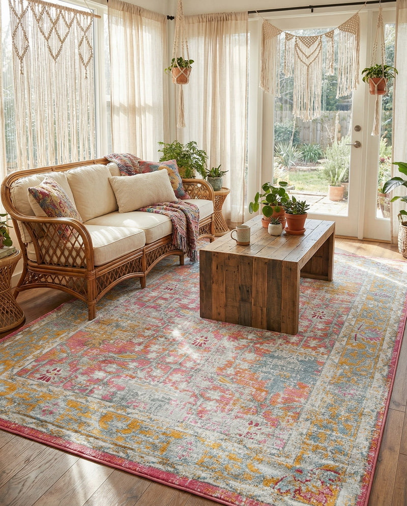 Arcadia Rugs Collection Area Rug -  Olympus Rectangle Pink  lifestyle 43