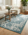 Urban Oasis Rugs Collection Area Rug -  Penthouse (Teal) Rectangle Teal  lifestyle 15