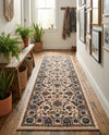 Casablanca Tapestry Collection Area Rug -  Marrakech (Ivory) Runner Ivory  lifestyle 47