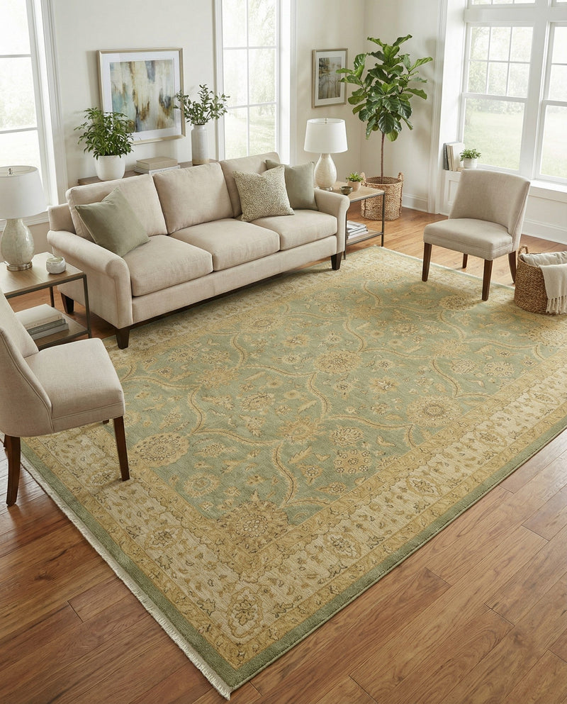 Chelsea Elegance Collection Area Rug -  Stockwell Rectangle Light Green  lifestyle 46