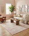 Dover Terrace Collection Area Rug -  Lagoon (Pink) Rectangle Pink  lifestyle 22