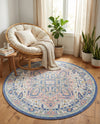 Savannah Series Collection Area Rug - Charleston (Multi) Round Multi  lifestyle 61