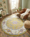 Arcadia Rugs Collection Area Rug - Eden (Green) Round Green  lifestyle 66