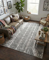 Cascade Range Collection Area Rug - Hood (Gray) Rectangle Gray  lifestyle 27