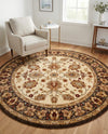 Jaipur Elegance Collection Area Rug -  Jal Round Cream  lifestyle 67