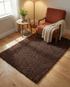 Plush Oasis Collection Area Rug - Serenity (Chocolate Brown) Rectangle Chocolate Brown  lifestyle 30