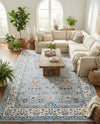 Savannah Elegance Collection Area Rug - Augusta (Aqua Blue) Rectangle Aqua Blue  lifestyle 19