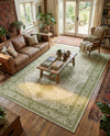Dover Terrace Collection Area Rug - Marina (Green) Rectangle Green  lifestyle 5