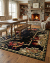 Rural Charm Collection Area Rug - Meadowbrook Rectangle Black  lifestyle 51