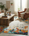 Chromatic Oasis Collection Area Rug -  Twilight Rectangle Multi  lifestyle 26