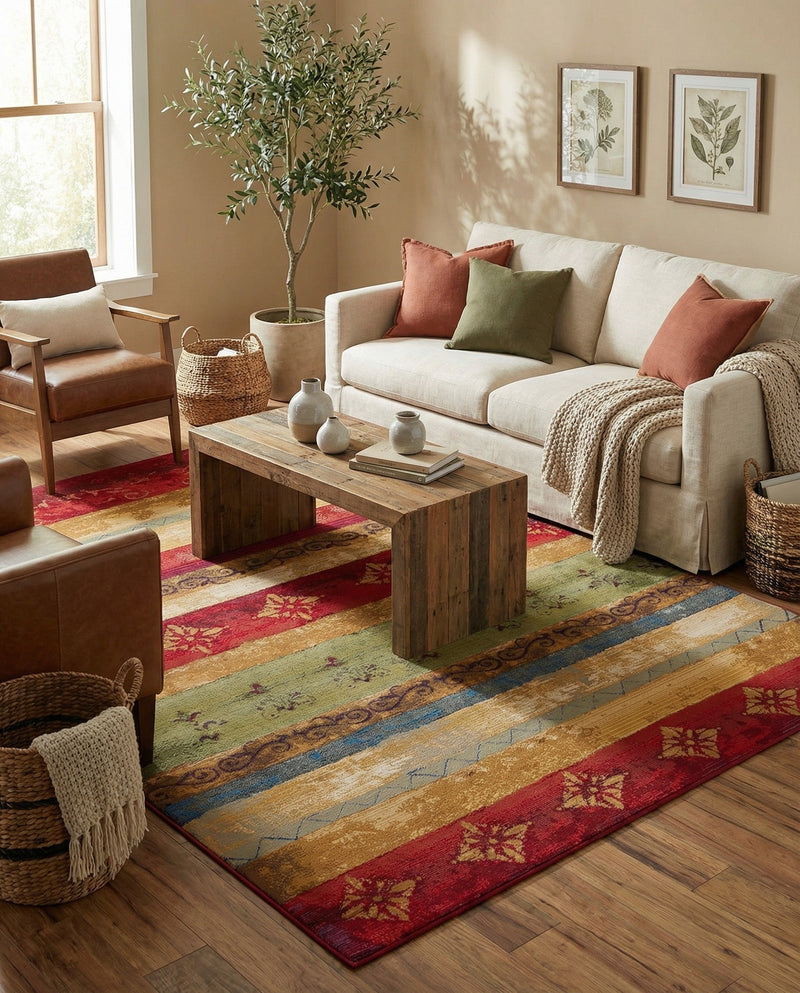 Urban Terrace Collection Area Rug -  Rooftop Rectangle Multi  lifestyle 59