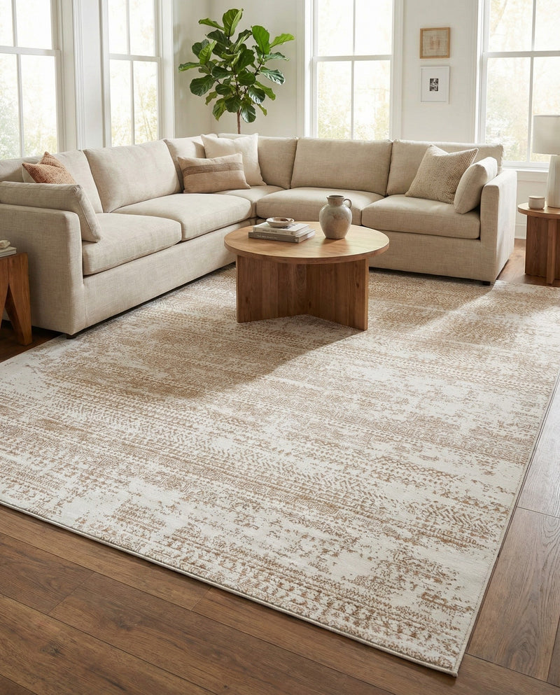 Sanctuary Retreat Collection Area Rug -  Refuge Rectangle Snow White  lifestyle 5