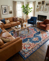 Eden Oasis Collection Area Rug -  Tranquility (Dark Blue) Rectangle Dark Blue  lifestyle 7