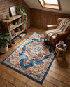 Eden Oasis Collection Area Rug -  Tranquility (Dark Blue) Rectangle Dark Blue  lifestyle 24