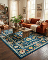Adriana Terrace Collection Area Rug -  Positano (Navy Blue) Rectangle Navy Blue  lifestyle 5