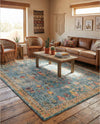 Sierra Collection Area Rug -  Shasta Rectangle Blue  lifestyle 51