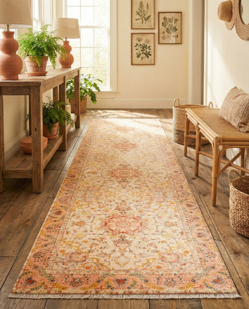 Bazaar Chic Collection Area Rug -  Fez Runner Ivory and Gold  lifestyle 42