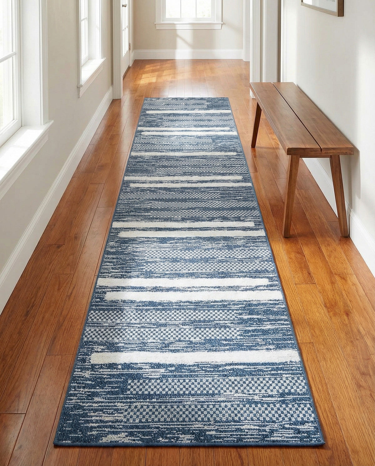 Cathedral Elegance Collection Area Rug - Chapel Runner Navy Blue  lifestyle 169