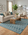 Urban Oasis Rugs Collection Area Rug -  Boulevard (Teal) Rectangle Teal  lifestyle 10
