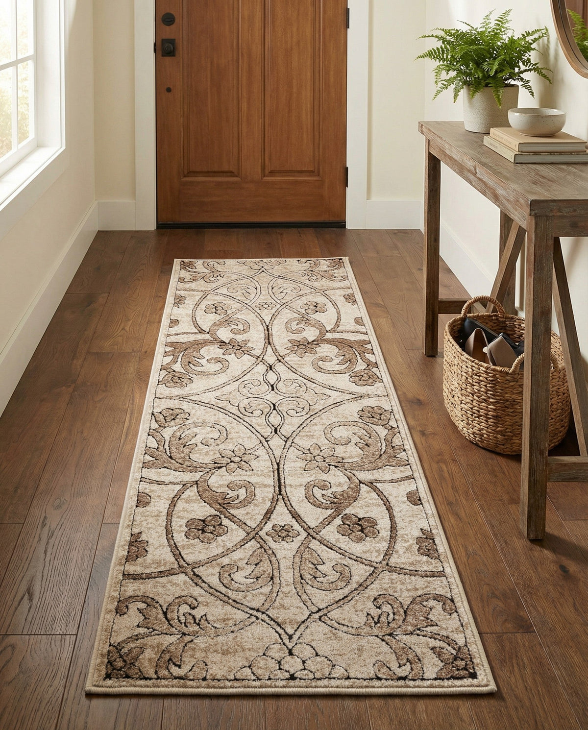 Andes Summit Collection Area Rug -  Merida Runner Dark Beige  lifestyle 103