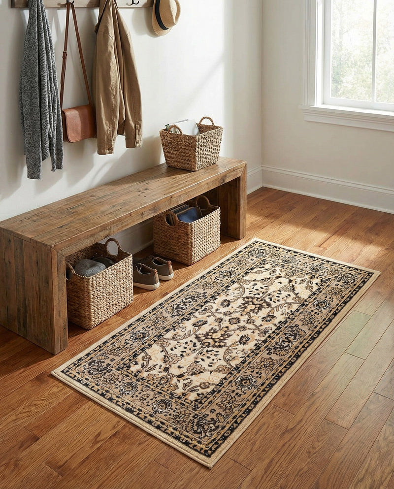 Isfahan Elegance Collection Area Rug - Naghsh-e Jahan (Ivory) Rectangle Ivory  lifestyle 16