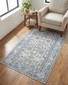 Horizon Collection Area Rug -  Meridian Rectangle Ivory Blue  lifestyle 19