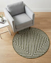 Urban Terrace Collection Area Rug -  Astoria (Green) Round Green  lifestyle 19