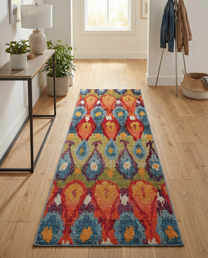 Urban Terrace Collection Area Rug -  Compass Runner Multi  lifestyle 38