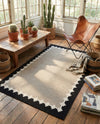Caspian Wool Collection Area Rug - Baku Rectangle Gray and Black  lifestyle 13