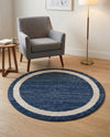Studio Haven Collection Area Rug -  Alcove (Navy Blue) Round Navy Blue  lifestyle 59