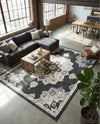 Beverly Grove Collection Area Rug - Melrose (Charcoal) Rectangle Charcoal  lifestyle 4
