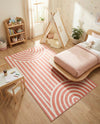 Wonder Tykes Collection Area Rug -  Joydale Rectangle Soft Coral Pink  lifestyle 15