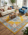 Beverly Grove Collection Area Rug -  Fairfax (Yellow) Square Yellow  lifestyle 62