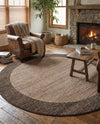 Studio Haven Collection Area Rug -  Conservatory (Light Brown) Round Light Brown  lifestyle 69