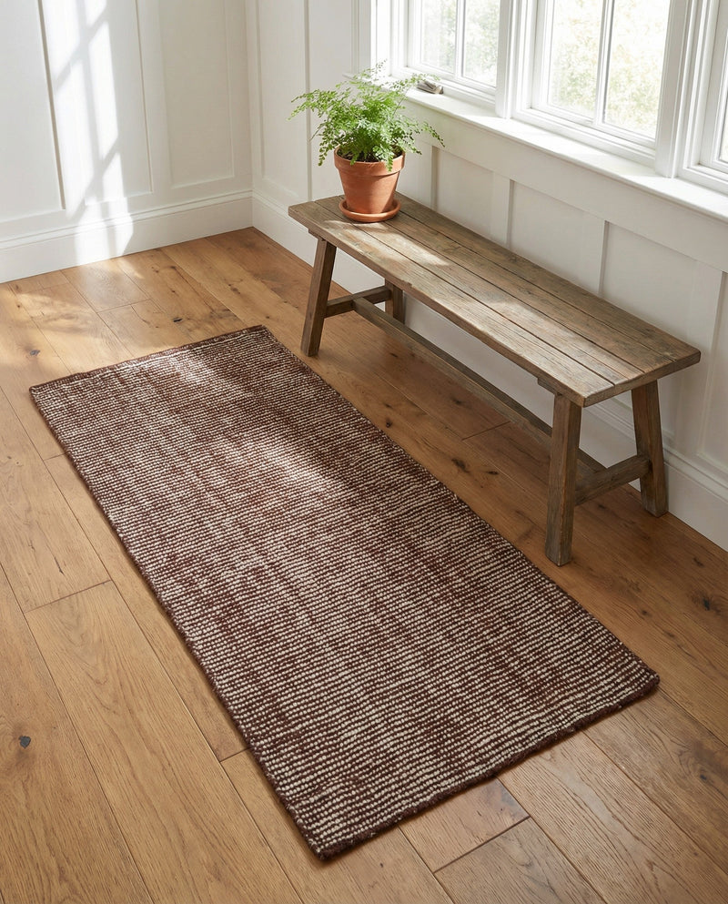 Berkshire Estate Collection Area Rug - Windsor (Mocha Brown) Runner Mocha Brown  lifestyle 38