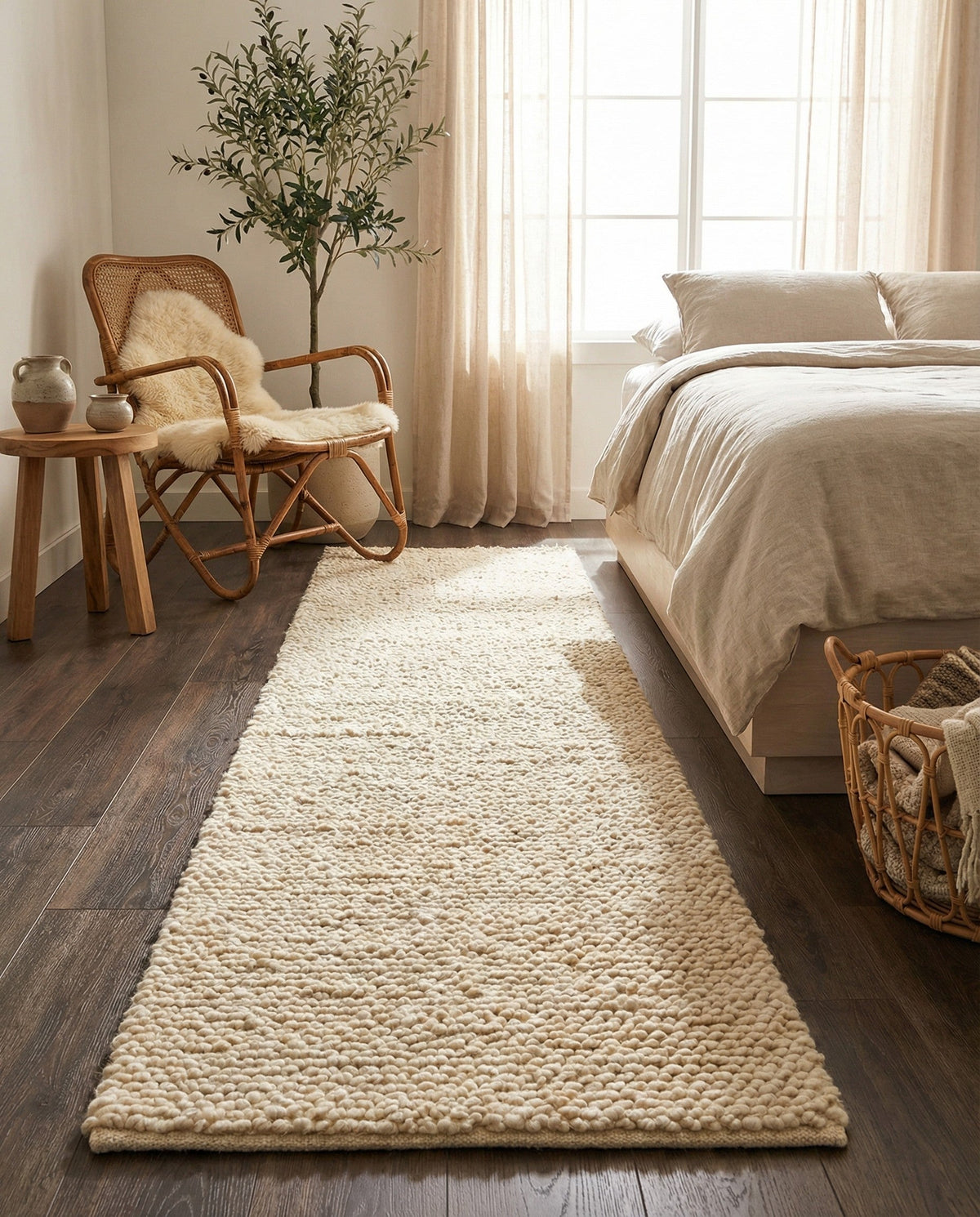 Wellington Luxe Shag Collection Area Rug - Kapiti Runner Moroccan Ivory  lifestyle 167