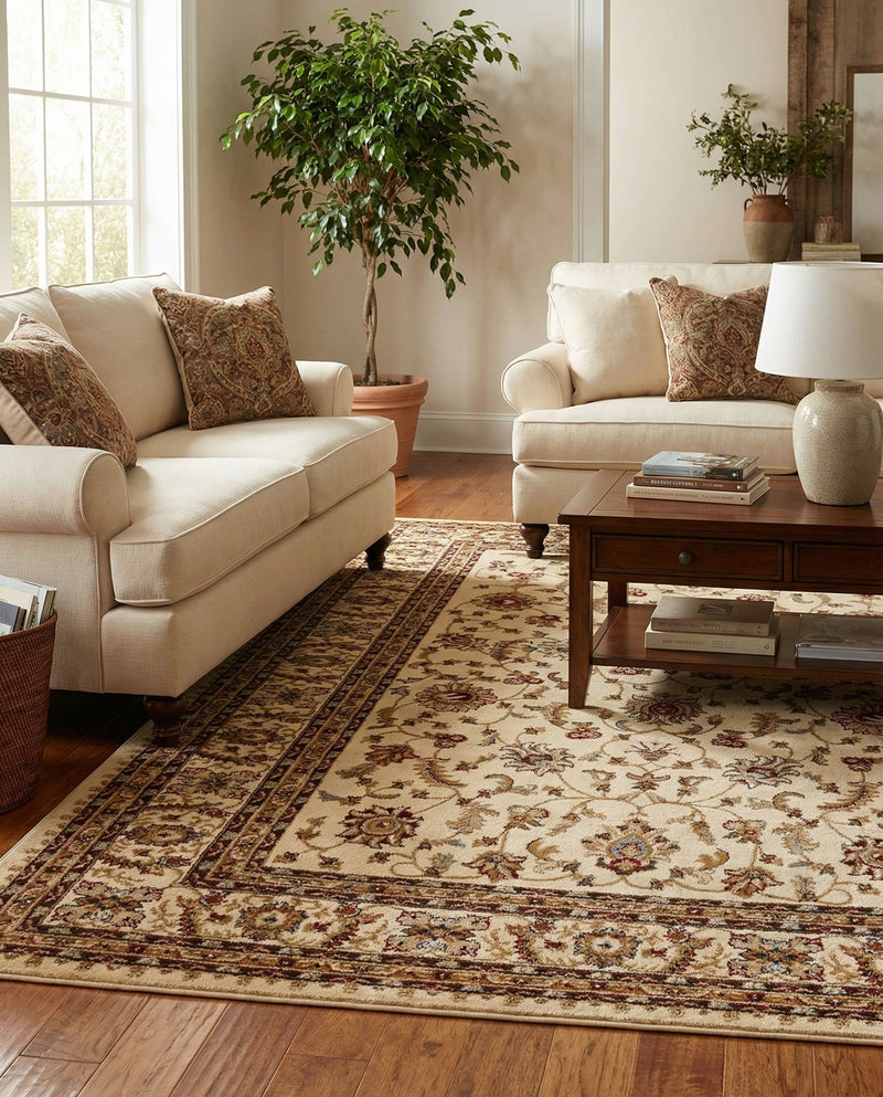 Jaipur Elegance Collection Area Rug -  Nahargarh (Cream) Rectangle Cream  lifestyle 21