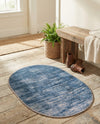 Sahara Essence Collection Area Rug - Oasis (Blue) Oval Blue  lifestyle 39