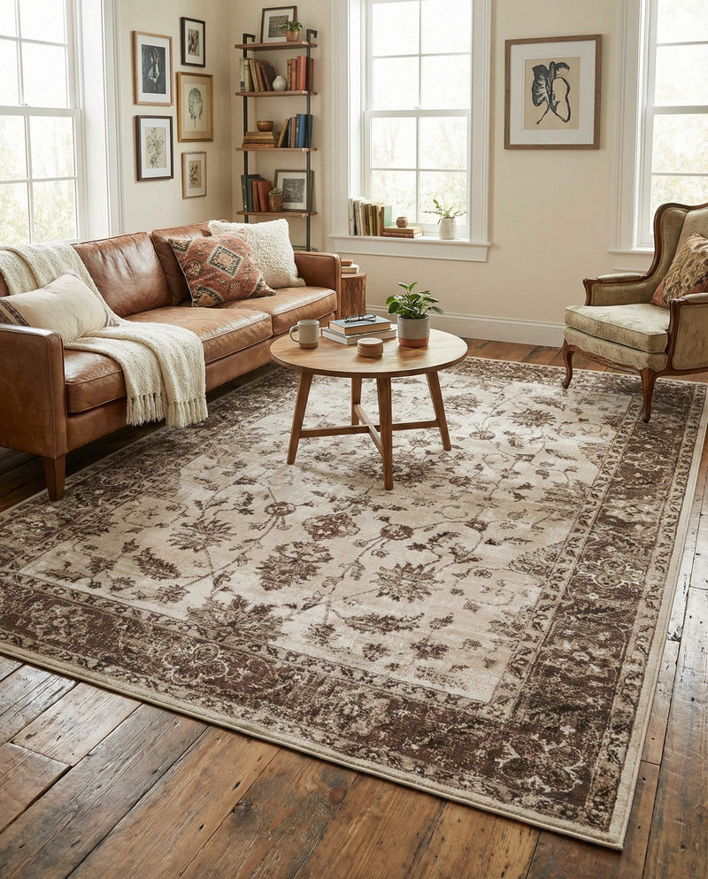 Andes Summit Collection Area Rug -  Aconcagua Rectangle Cream  lifestyle 20