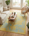 Urban Oasis Rugs Collection Area Rug -  Penthouse (Yellow and Aqua) Rectangle Yellow and Aqua  lifestyle 13