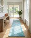Seychelles Stripes Collection Area Rug - Mahe (Light Blue) Runner Light Blue  lifestyle 35