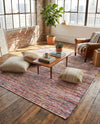 Thar Cotton Collection Area Rug - Alleppey Square Multi White  lifestyle 70