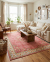 Geneva Terrace Collection Area Rug -  Yverdon Rectangle Rose  lifestyle 45