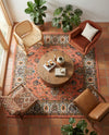 Casablanca Tapestry Collection Area Rug -  Marrakech (Salmon) Square Salmon  lifestyle 44