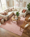 Marrakesh Lattice Collection Area Rug - Casablanca (Rose Pink) Rectangle Rose Pink  lifestyle 4