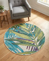 Seaside Blooms Collection Area Rug -  Arcadia Round Multi  lifestyle 42