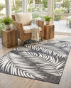 Seaside Blooms Collection Area Rug - Verdure (Charcoal) Rectangle Charcoal  lifestyle 17
