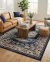 Eden Oasis Collection Area Rug -  Refuge (Dark Blue) Rectangle Dark Blue  lifestyle 17